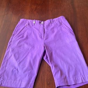 Green lamb golf shorts